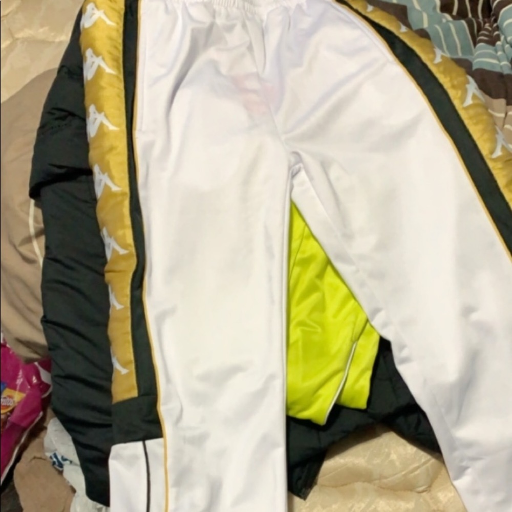 NWT kappa gold and white sweats